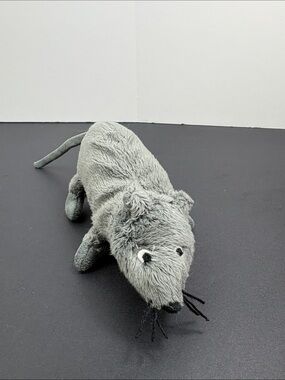 IKEA GOSIG MUS Mouse Stuffed Plush Toy Gray Embroidered Eyes Discontinued